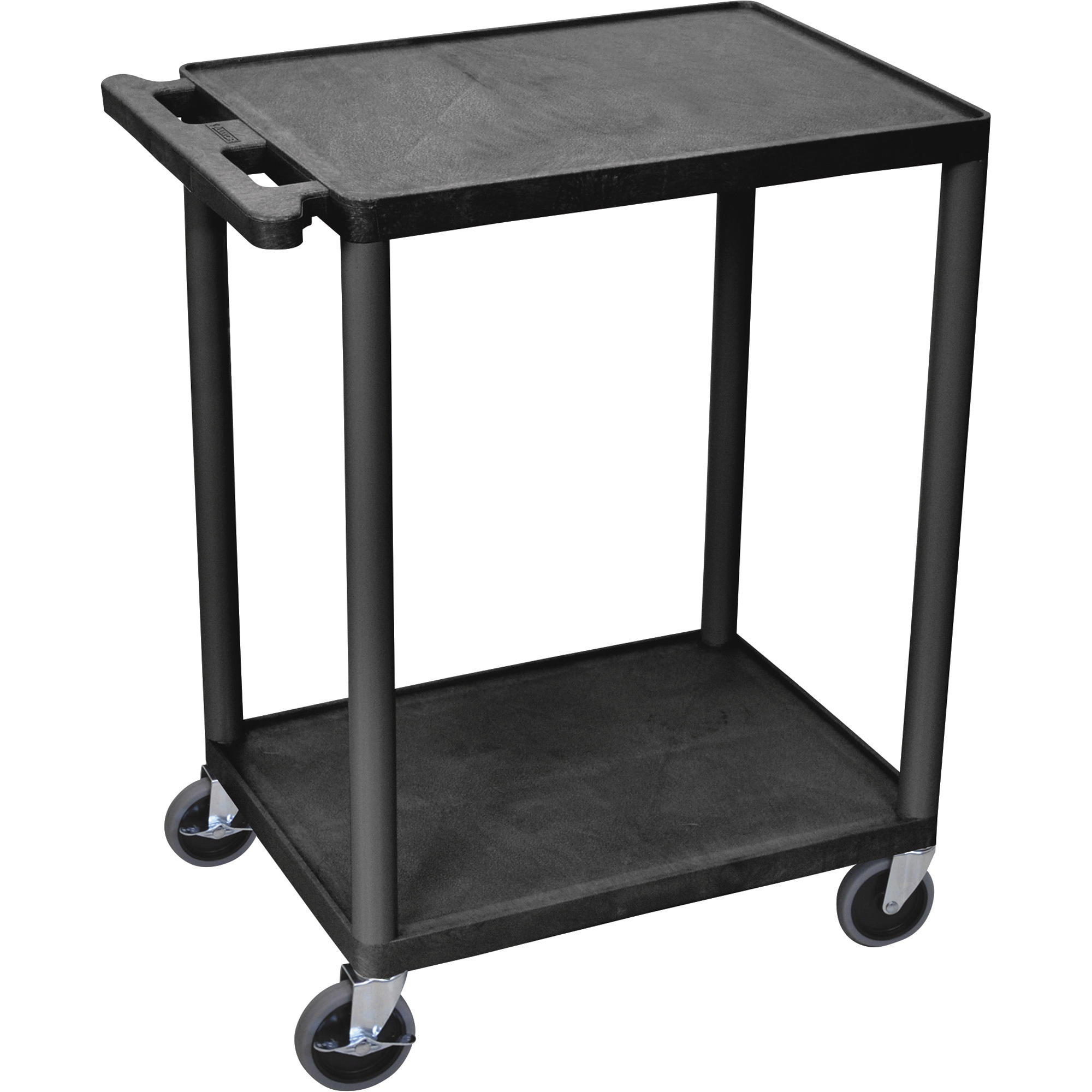 Luxor Multipurpose Utility Cart, 2 Shelves, Black, 200-Lb. Capacity, Model# HE32-B